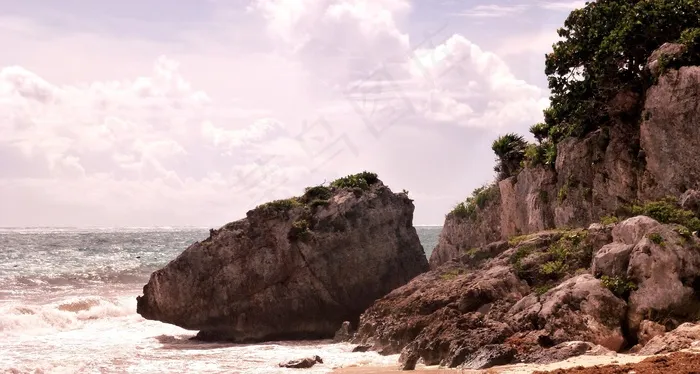 墨西哥，尤加坦，海岸