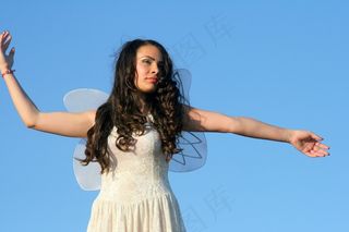 女孩，仙女，翅膀，魔术，美女