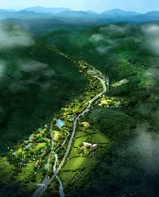 公园，渲染，可视化，建筑