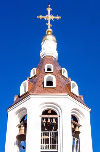 莫斯科，教堂，东正教，金，圆顶，架构