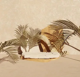 小清新c4d场景展台合层背景图片