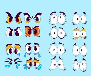 大眼睛表情图片