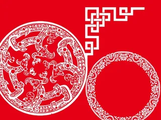 圆形古典花纹图片