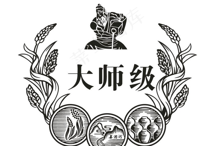 酒仙图片cdr矢量模版下载