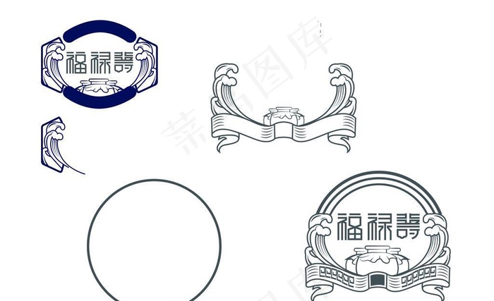 白酒 酒标图片ai矢量模版下载
