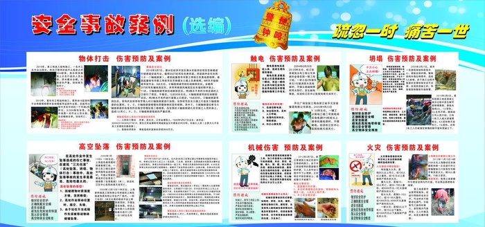 安全事故案例展板图片cdr矢量模版下载