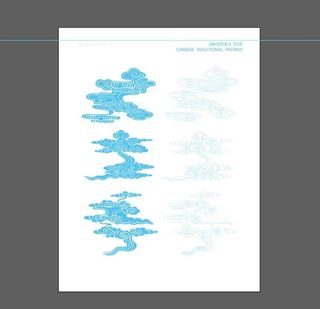 矢量中国风古典祥云中式云纹花纹图片