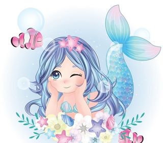 卡通美人鱼图片