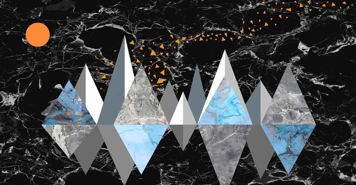 简约几何黑色大理石石纹图片