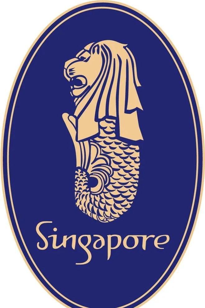 新加坡鱼尾狮像图片ai矢量模版下载