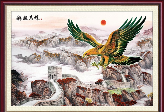 鹏程万里,老鹰,国画,梅花,国画老鹰,