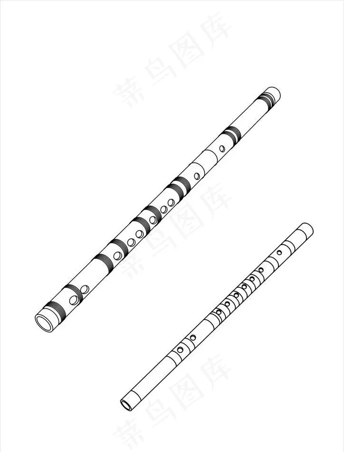 竹笛图片cdr矢量模版下载