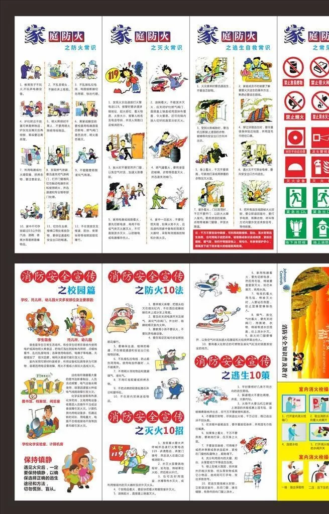 消防知识图片cdr矢量模版下载