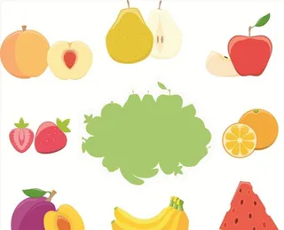 矢量手绘卡通水果图片