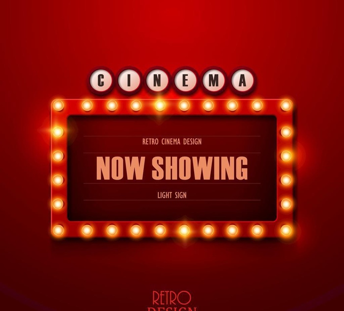 复古霓虹灯背景招牌图片