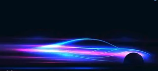 黑色光影光效炫酷汽车剪影海报图片