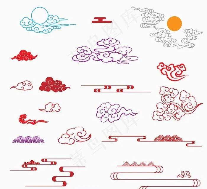 祥云 图片ai矢量模版下载
