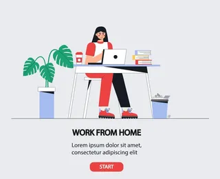 扁平风抽象人物插画图片