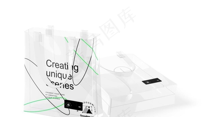 透明手提袋样机图片