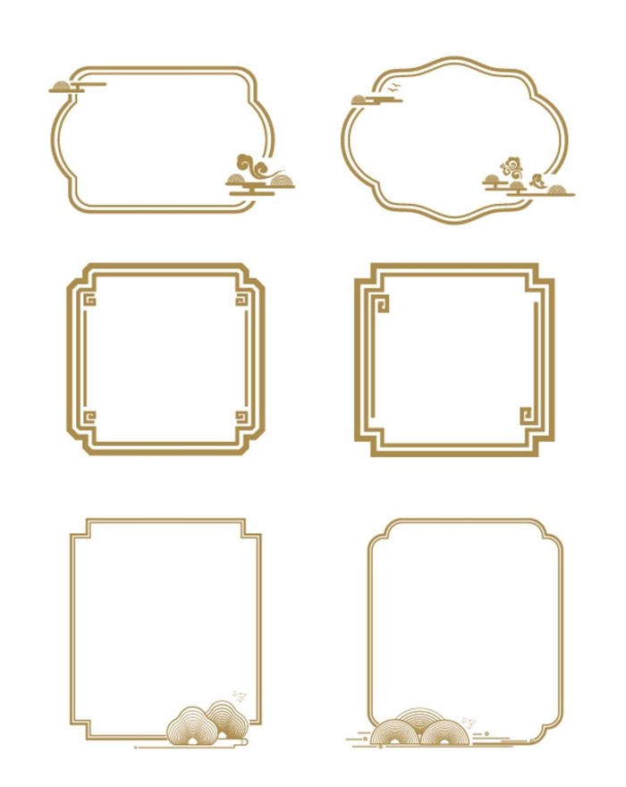 传统标签边框图片ai矢量模版下载