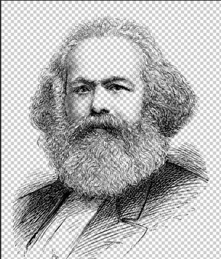 手绘马克思图片