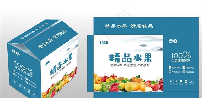 水果箱图片cdr矢量模版下载