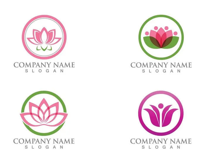 莲花logo图片ai矢量模版下载