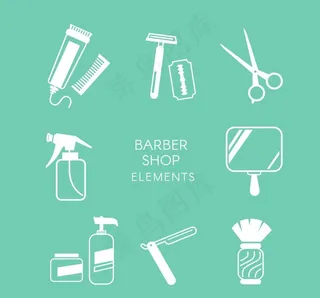 理发店的元素图片