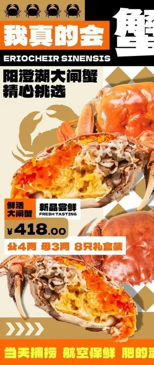 大闸蟹海报图片