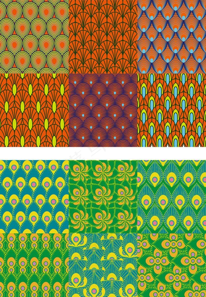 孔雀羽毛图案图片