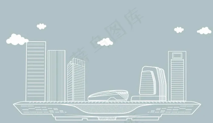 苏州城市线稿图片ai矢量模版下载