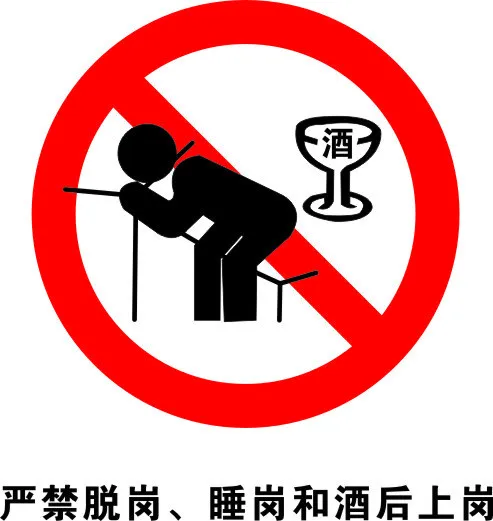 严禁脱岗 睡岗和酒后上岗图片cdr矢量模版下载