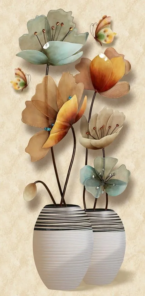 手绘花图片(3402x6803)psd模版下载