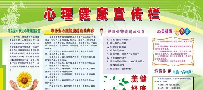 学生心理健康 图片cdr矢量模版下载