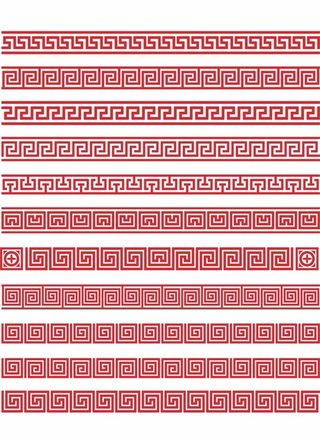 古典花边边框复古中国风矢量图图片