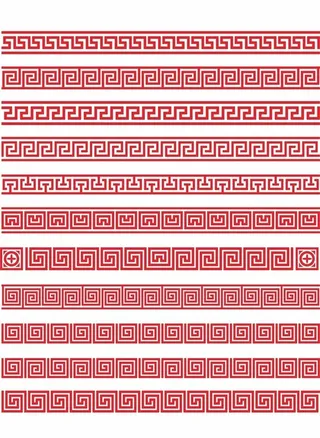 古典花边边框复古中国风矢量图图片