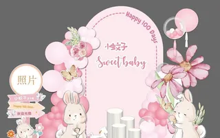 百日宴背景图片