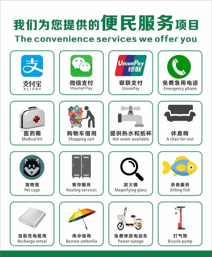 便民服务图片cdr矢量模版下载