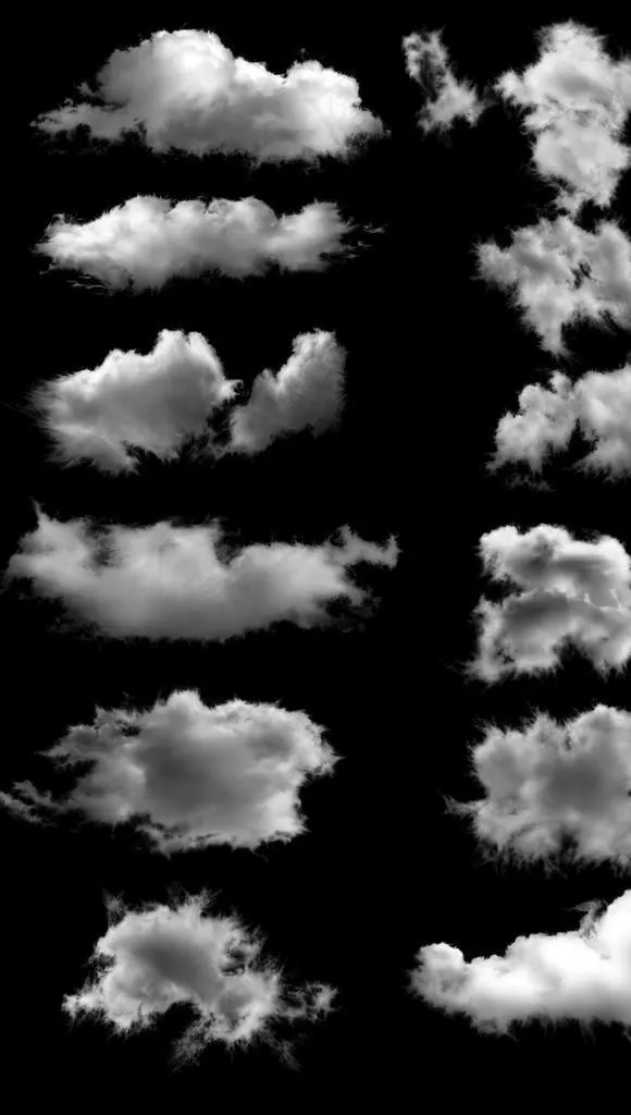 云彩棉花透明免扣图设计素材图片(2480x3508)