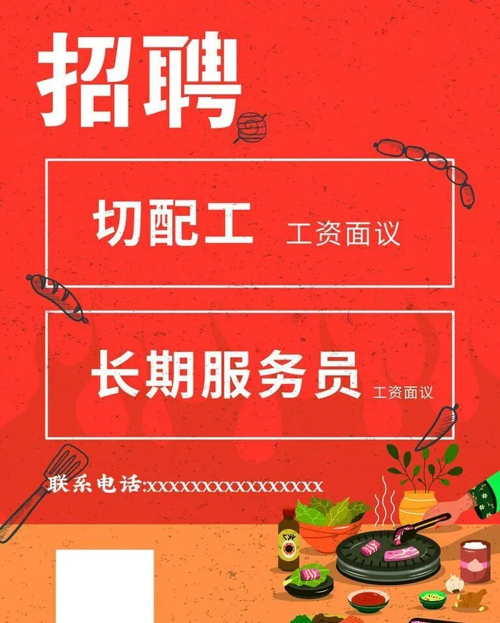 招聘 烤肉店图片(4724x6299)psd模版下载