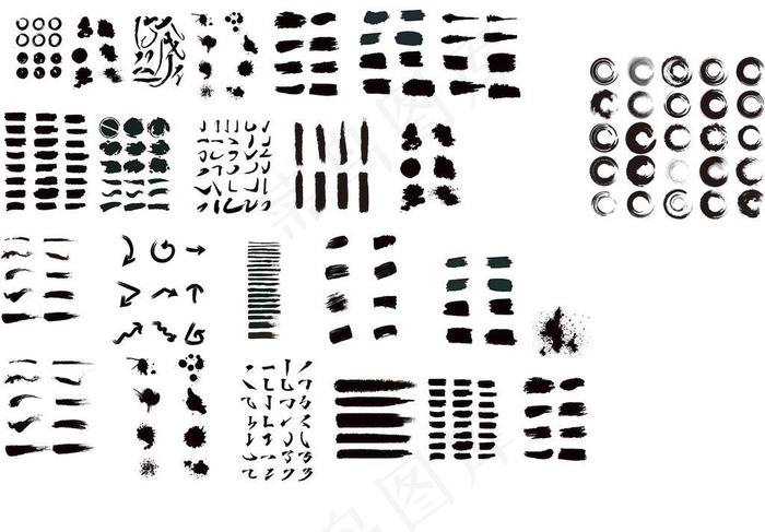 矢量毛笔刷大全图片cdr矢量模版下载