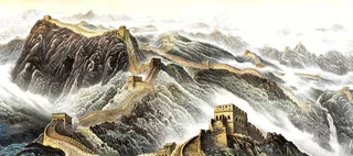 长城水墨画图片