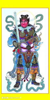 四大天王3,画家,马芥龙,佛像,手绘,文