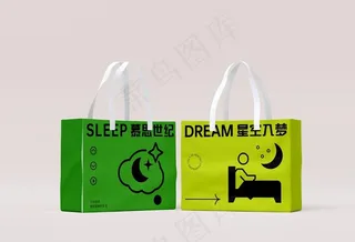 手提袋样机 背景 纸袋设计图片