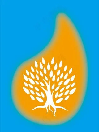 矢量树轮廓线条图片