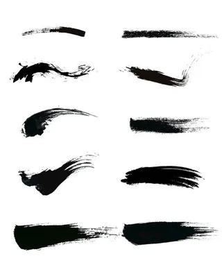 笔刷 毛笔  设计素材 溅墨 图片