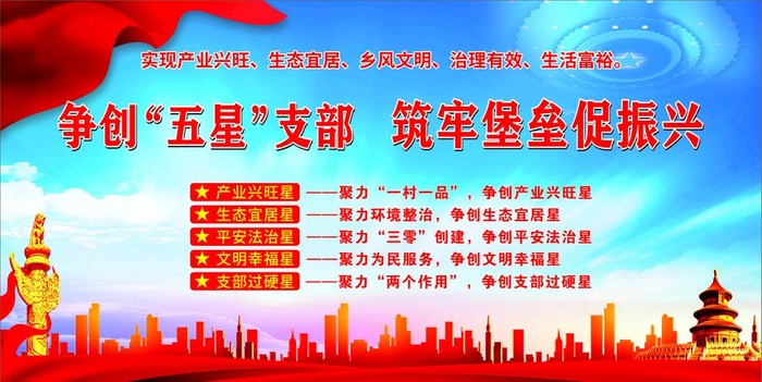 争创五星支部图片cdr矢量模版下载