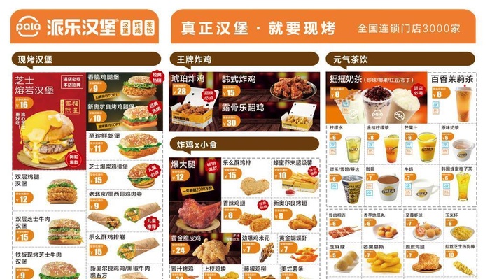 派乐汉堡点餐牌图片(4961x3307)psd模版下载