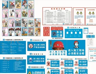 中建工地实用安全标识牌高清图片
