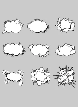 爆炸标签气泡框对话图片